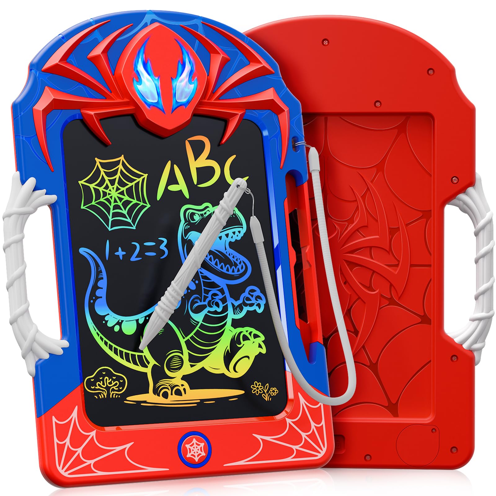 Cool LCD Writing Tablet with Web Stylus & Web Grip–Fun Doodle Board for Kids, Colorful Drawing Pad Toys Birthday Gifts for 3 4 5 6 7 8 10 Year Old Boys Girls Toddler Age 3-4 4-6 6-8 8-12,Outdoor Toys