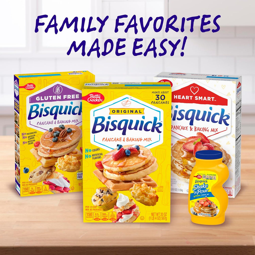 Betty Crocker Bisquick Pancake and Baking Mix, Original, Makes About 60 Pancakes, 40 oz