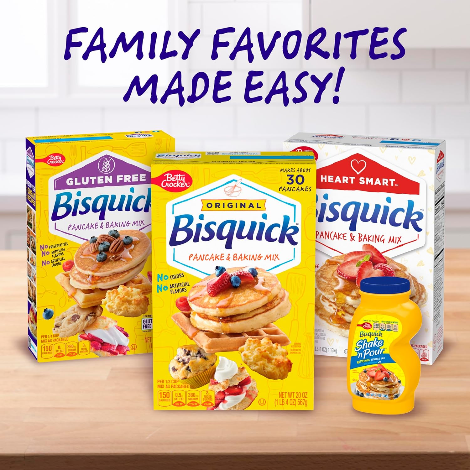 Betty Crocker Bisquick Pancake and Baking Mix, Original, Makes About 60 Pancakes, 40 oz