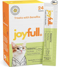 Joyfull Lickable Cat Treats with Prebiotics – Wild-Caught Tuna Squeeze Treats – Supports Digestive Health – 24 Tubes (0.5 oz Each)