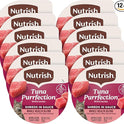 Nutrish Grain Free Wet Cat Food Tuna Purrfection Whole Health Blend with Real Tuna Flakes in a Savory Sauce, 2.8 oz. Cup, Pack of 12 (Rachael Ray)