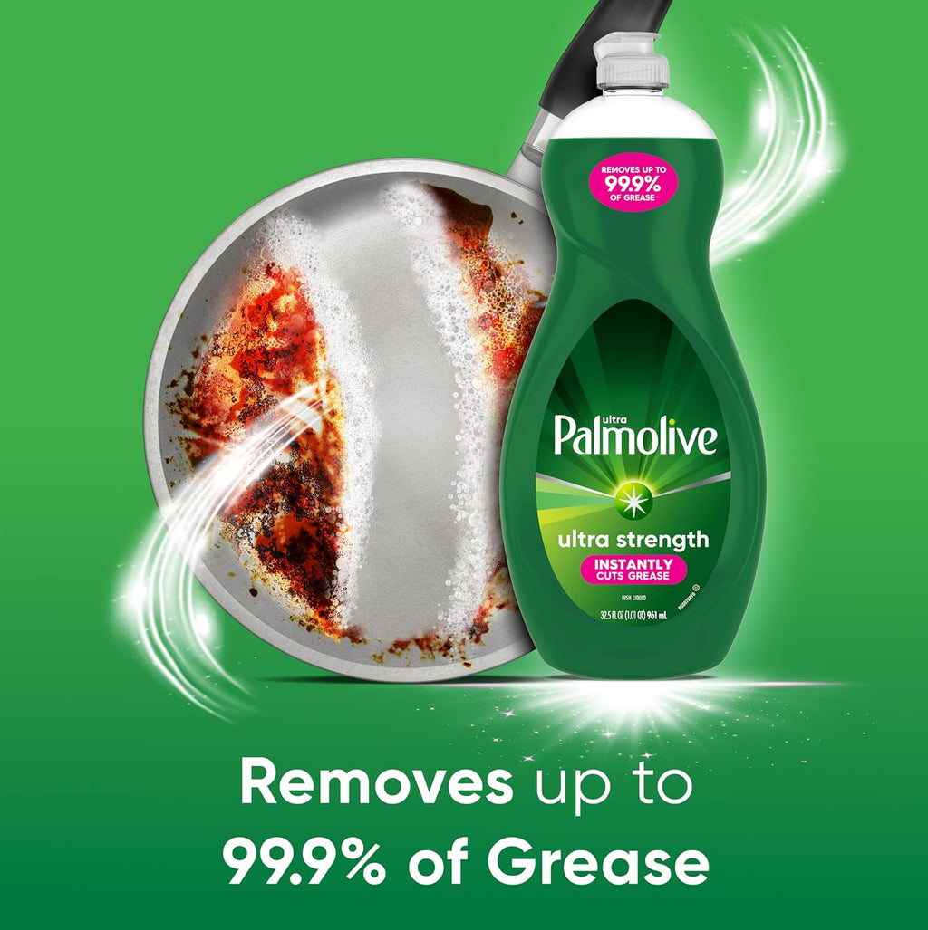 Palmolive Ultra Strength Liquid Dish Soap, Original Green, 32.5 Fluid Ounce