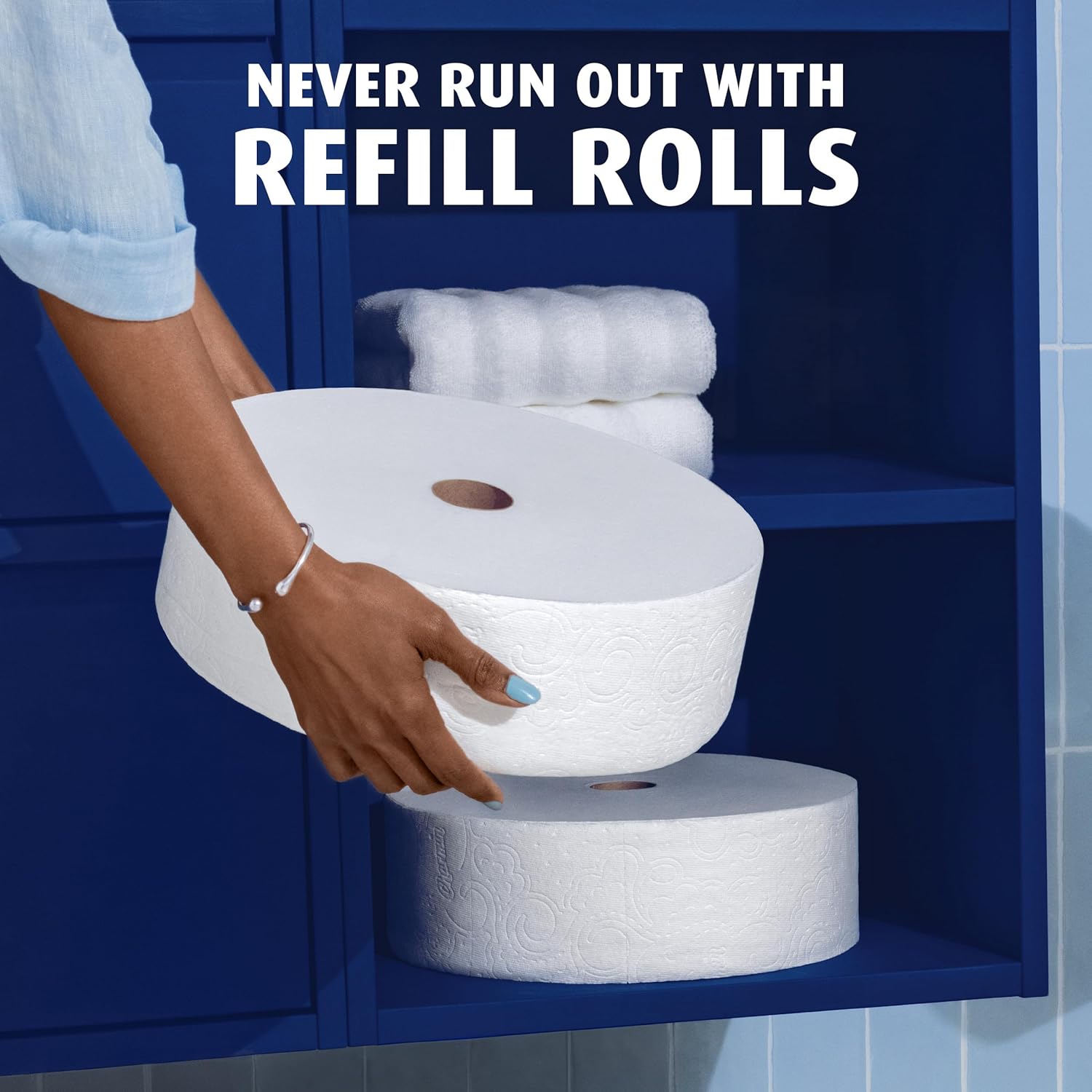 Charmin Toilet Paper Ultra Soft, Forever Roll Starter Kit, 1 Holder, 2 Rolls, 2-ply Bath Tissue