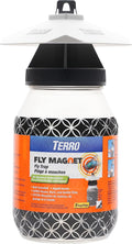 TERRO T380 Outdoor Reusable Fly Magnet Fly Trap - Poison Free Fly Killer and Trap with Bait