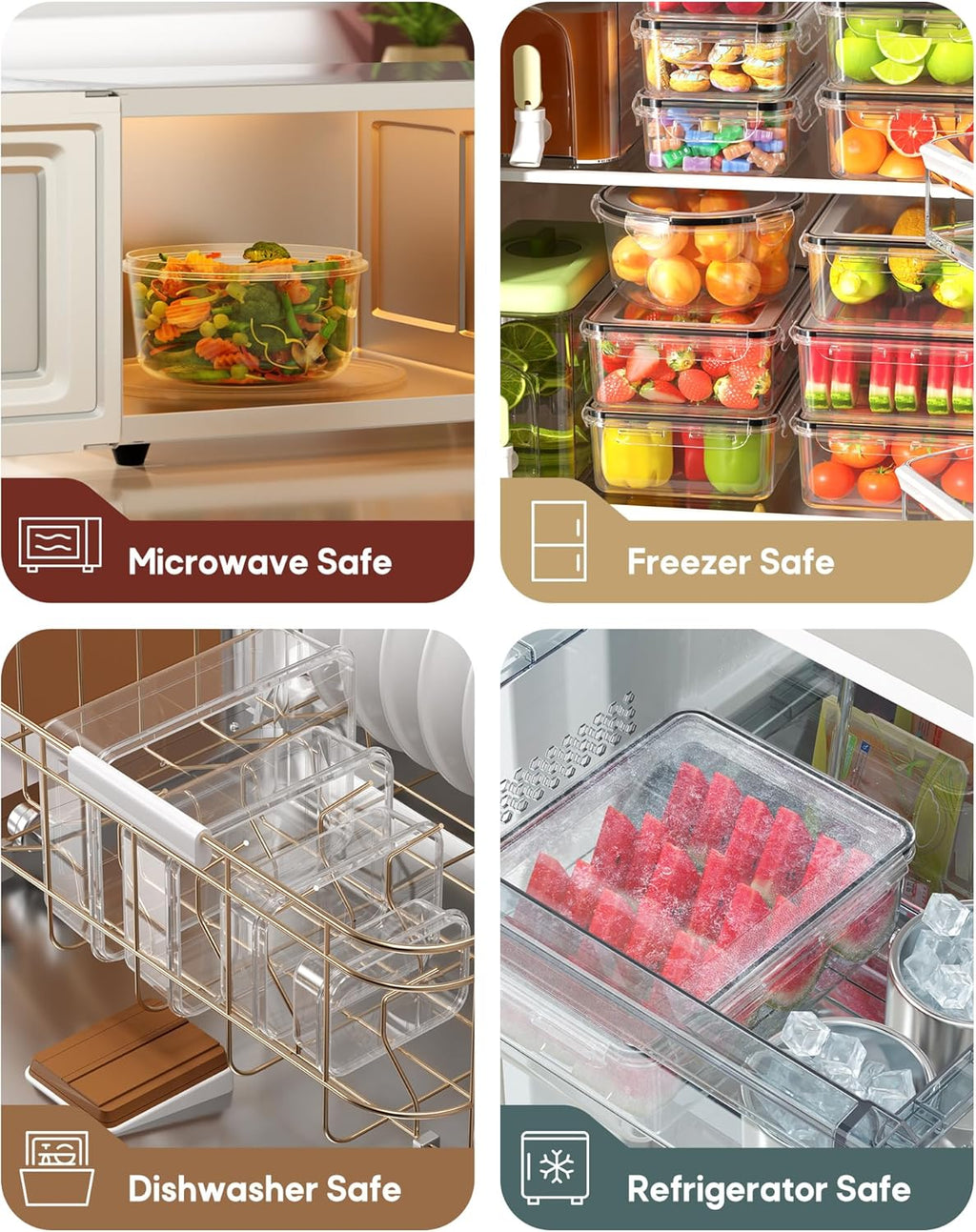 60 PCS Food Storage Containers with Lids Airtight, (30 Lids & 30 Containers) Leak proof Containers Set for Kitchen, Meal Prep, BPA-Free, PVC-Free Plastic, Microwave/Dishwasher Safe, Extra Labels & Pen
