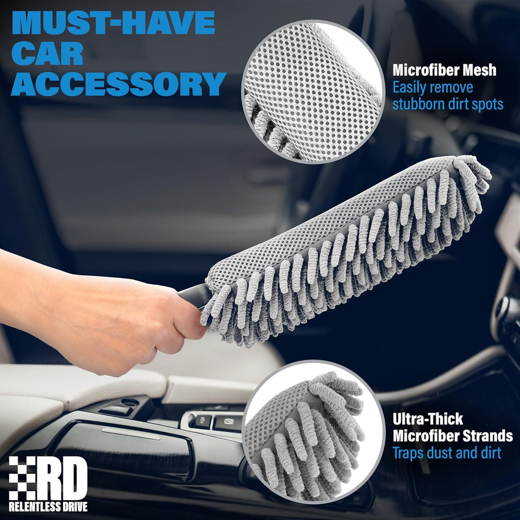 Professional Car Duster Interior – Car Accessories for Women and Men (Lint & Scratch Free)