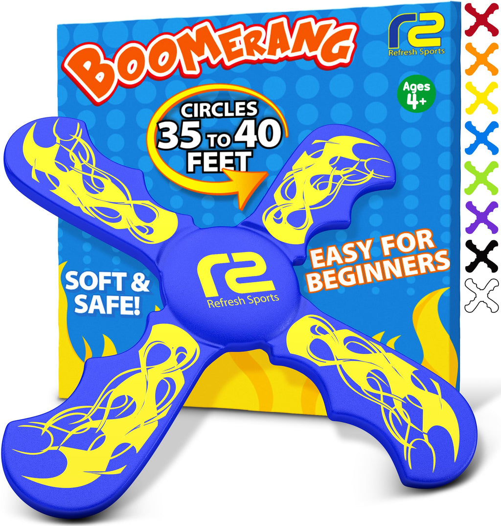 Fun Boomerang for Kids - Soft & Easy to Use - Outdoor Toys for Kids or Adults - Best Gifts for 6 7 8 9 10 Year Old Boys & Girls + 2026 Top Toys for Boys Age 8-12 - Fun Outdoor Toy for Boy Gift Ideas