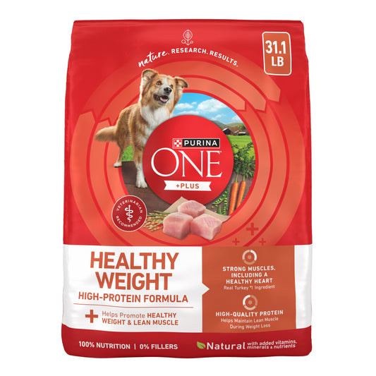 Purina ONE Plus Healthy Weight High-Protein Dog Food Dry Formula - 31.1 lb. Bag