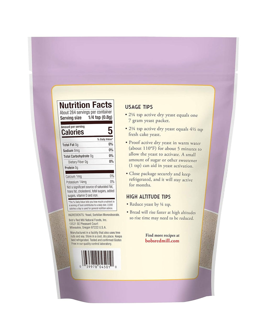 Bob's Red Mill Gluten Free Active Dry Yeast, 08 Oz