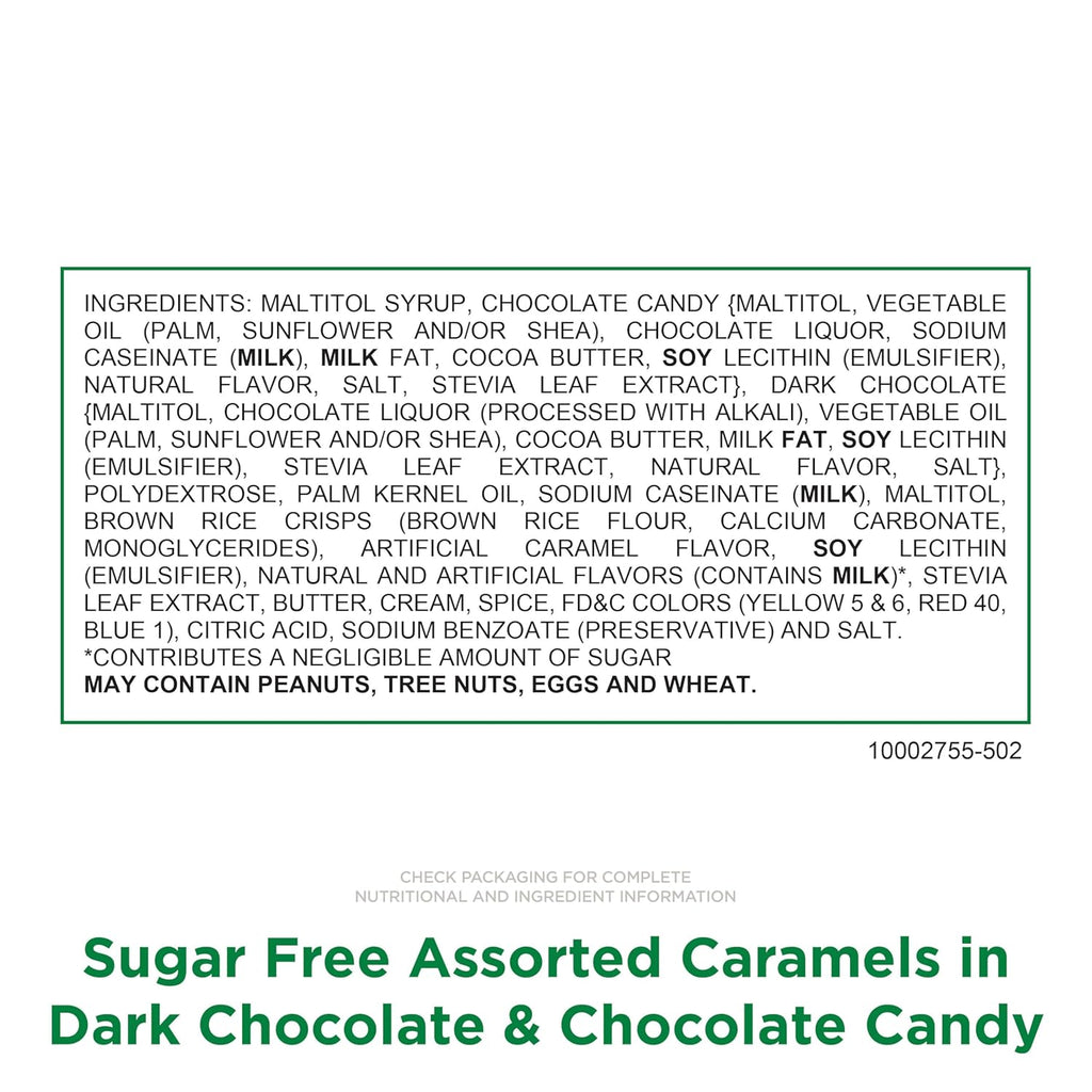 RUSSELL STOVER Sugar Free Assorted Caramels in Chocolate Candy, 15.3 oz. bag