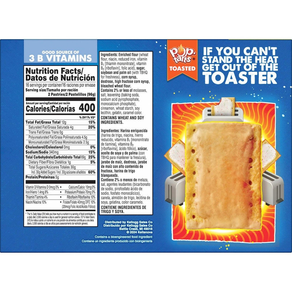Pop-Tarts Toaster Pastries, Breakfast Foods, Kids Snacks, Family Pack, Frosted Brown Sugar Cinnamon (32 Pop-Tarts)