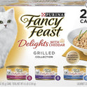 Purina Fancy Feast Delights with Cheddar Grilled Chicken, Turkey or Whitefish and Cheddar Cheese Feast in Gravy Wet Cat Food Variety Pack - (Pack of 24) 3 oz. Cans