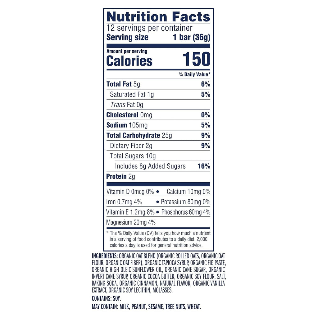 Zbar - Iced Oatmeal Cookie - Soft-Baked Energy Snack Bars - Non-GMO - 12g Whole Grains - USDA Organic Granola Bars (12 Pack)