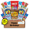Hangry Kit Birthday Snack Box - (20 CT) Happy Birthday Basket Care Package - Contains Birthday Snacks, Cookies, Chips, Candy. Party Variety Box. (Funny 1)