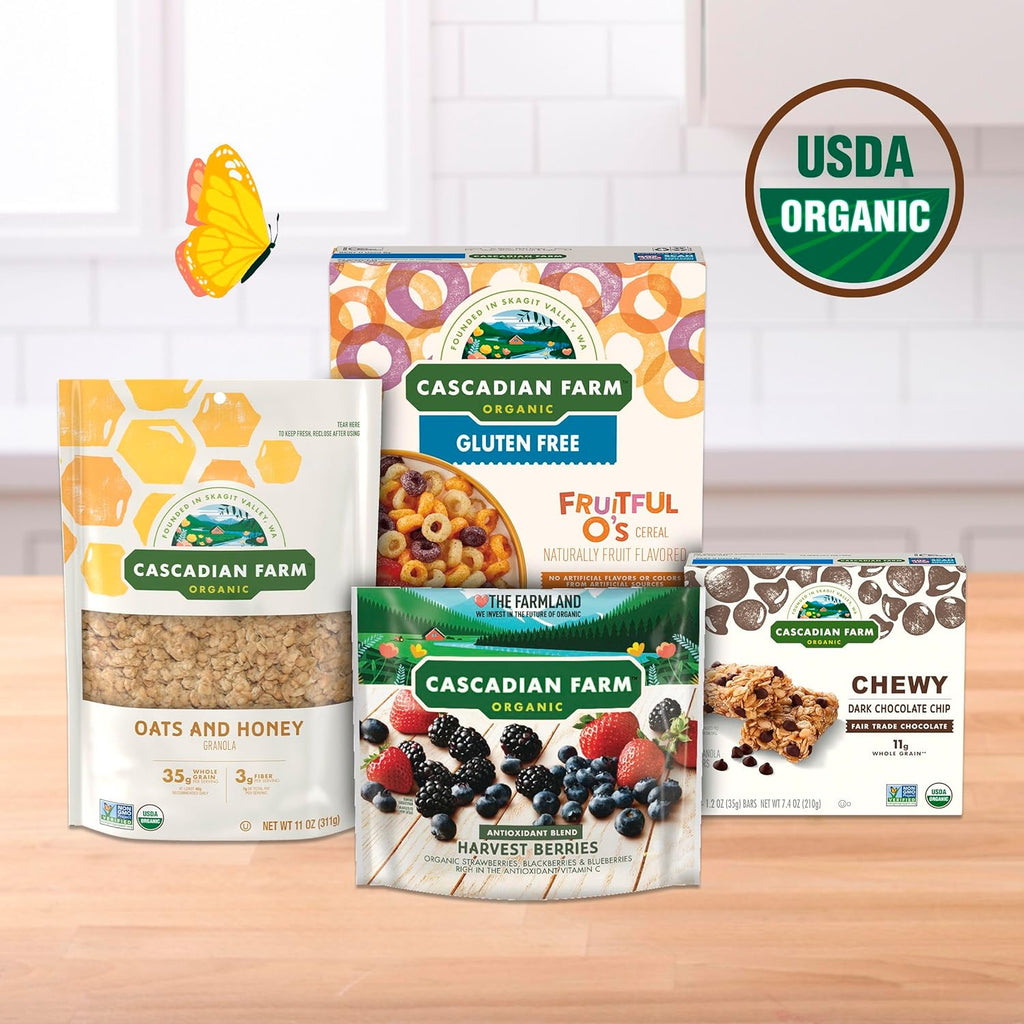 Cascadian Farm Organic Fruitful O's Cereal, Gluten Free, Made with Whole Grain, 10.2 oz