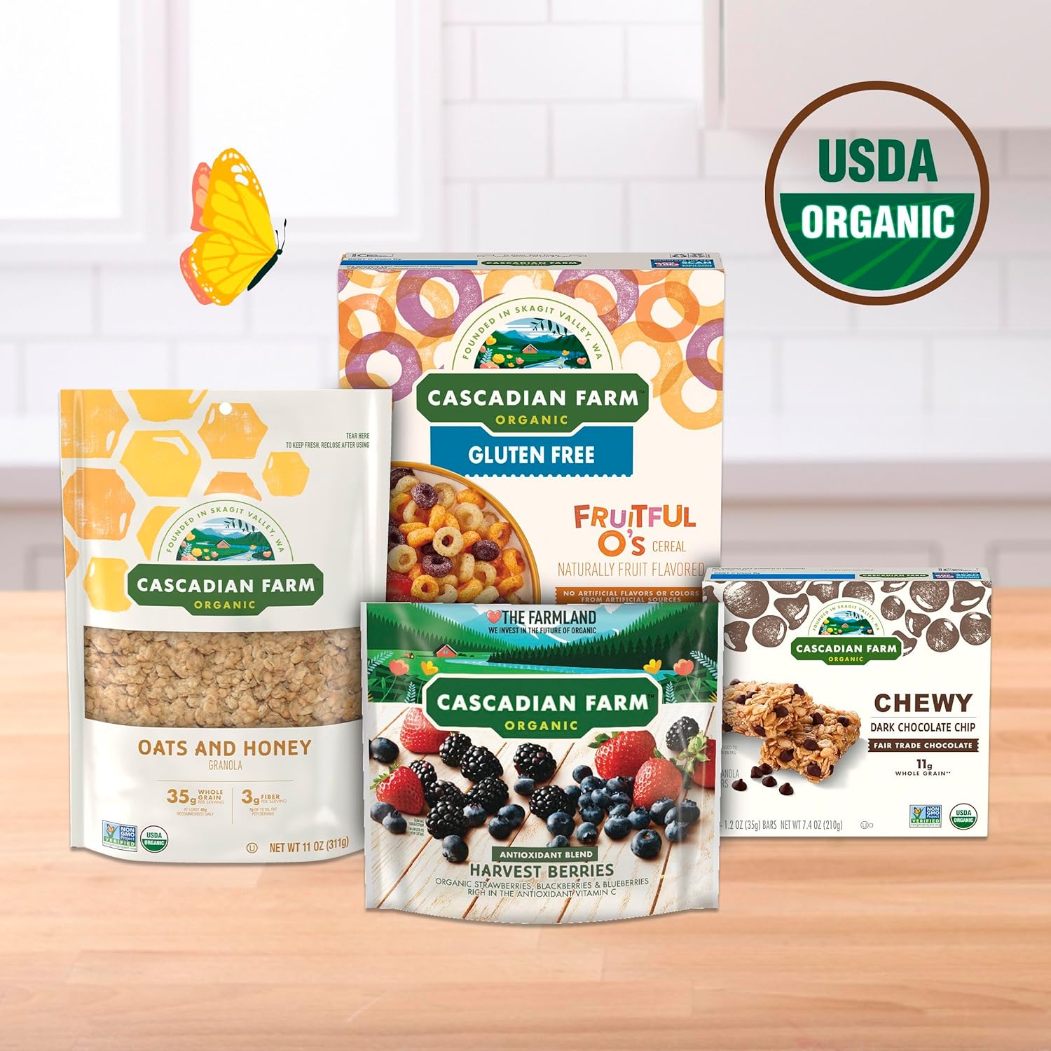 Cascadian Farm Organic Fruitful O's Cereal, Gluten Free, Made with Whole Grain, 10.2 oz
