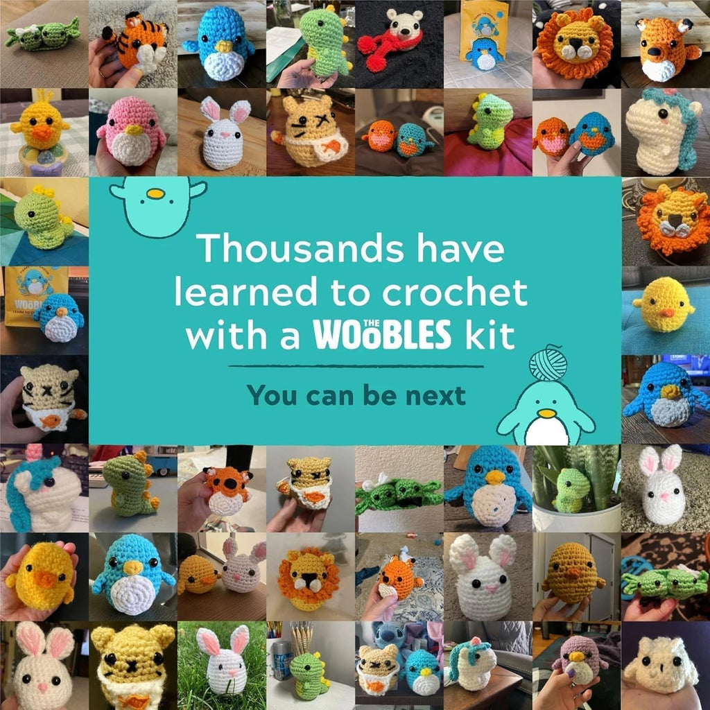 The Woobles Crochet Kit for Beginners - Easy Arts and Crafts Knitting & Crochet Animals Kit As Seen On Shark Tank - Pierre The Penguin