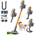 Cordless Vacuum Cleaner, 55KPa 650W 70Mins Stick Vacuum Cleaners for Home, Self-Standing Handheld Vacuum with 3.3Ft Extendable Hose, LED Touch Screen for Pet Hair/Floor/Carpet