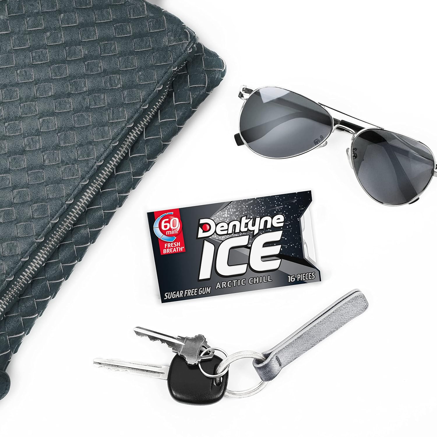 Dentyne Ice Arctic Chill Sugar Free Gum, 9 Packs of 16 Pieces (144 Total Pieces)