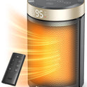 DREO Space Heater, Portable Electric Heaters for Indoor Use with Thermostat and Remote, 2024 Upgraded, Digital Display, 12H Timer, 5 Mode, 1500W PTC Ceramic Fast Safety Heat for Office Bedroom Home