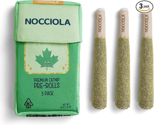 Nocciola 3 Pack Catnip Toys for Cats, Funny Cat Toys Filled with 100% Pure Organic Catnip, Safe Kitten Teething Chew and Kicker Toys, Stress Relieving Fun for Indoor Cats