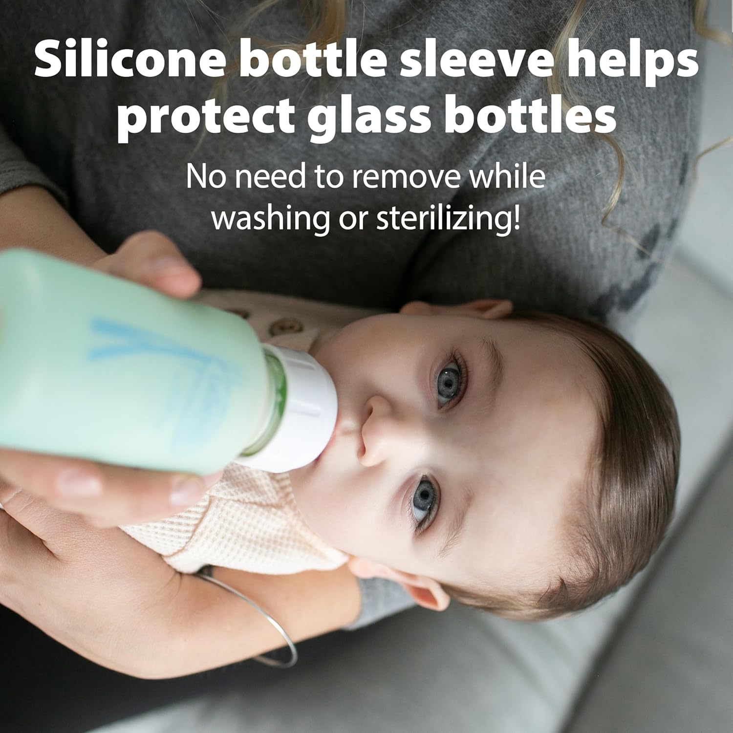 Dr. Brown's Natural Flow Anti-Colic Options+ Narrow Glass Baby Bottle 8 oz/250 mL, with Level 1 Slow Flow Nipple, 4 Pack, 0m+