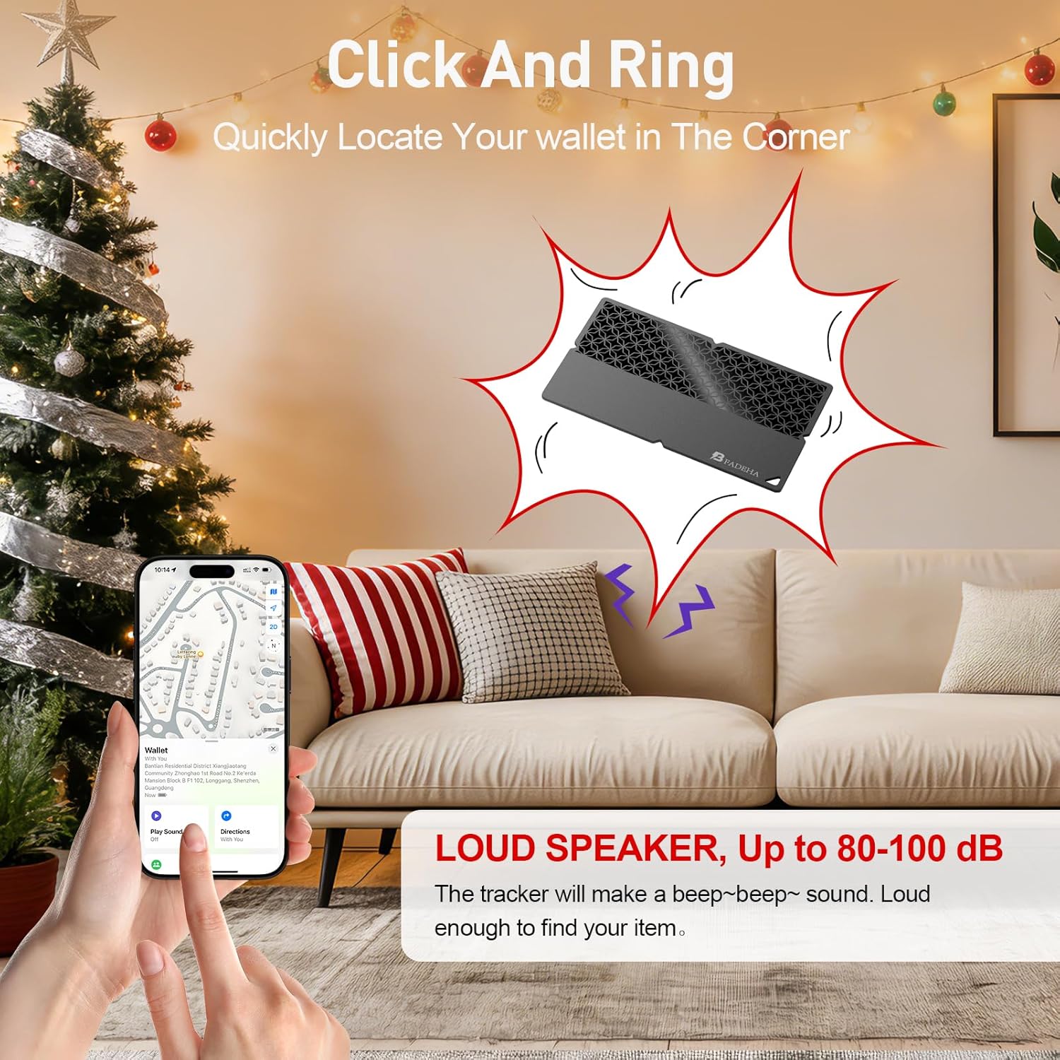 Apple MFi Certified (iOS Only) Bluetooth Tracker Smart Card for Apple Find My iPhone Wallet GPS Tracker, 5-10 Years Staying Power, Keys Finder and Item Locator for Keys, Bags, Passport