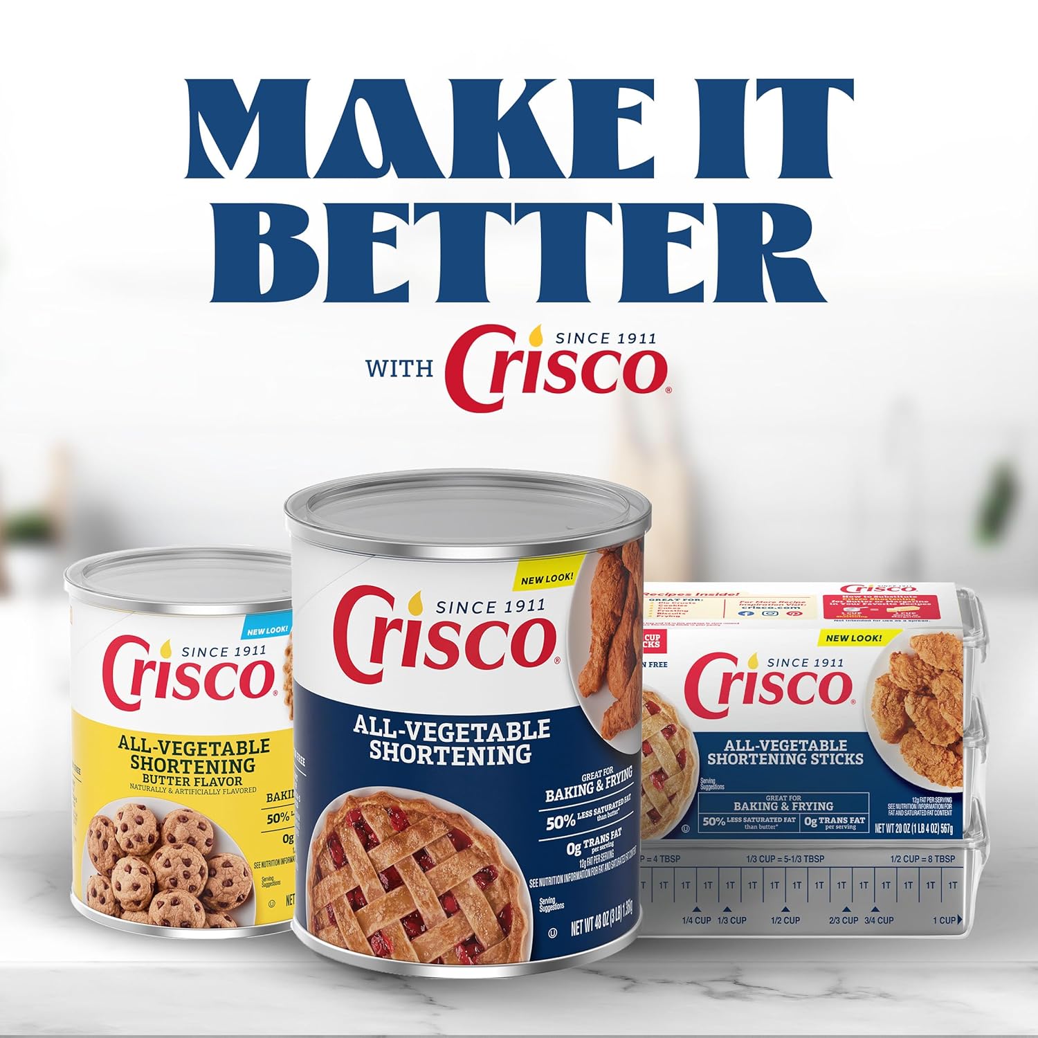 Crisco All-Vegetable Shortening, 6 Pounds, Blue