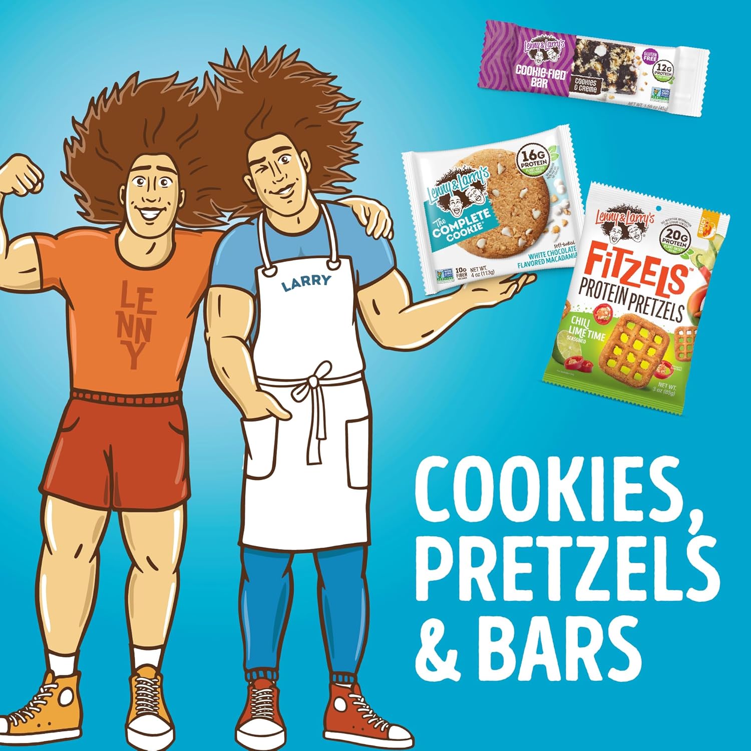 Lenny & Larry's Complete Protein Cookie, [Chocolate Chip], Chewy Soft Baked, 16g Plant Protein, Vegan, Non-GMO, High Fiber, 4 Ounce Cookie (Pack of 12)