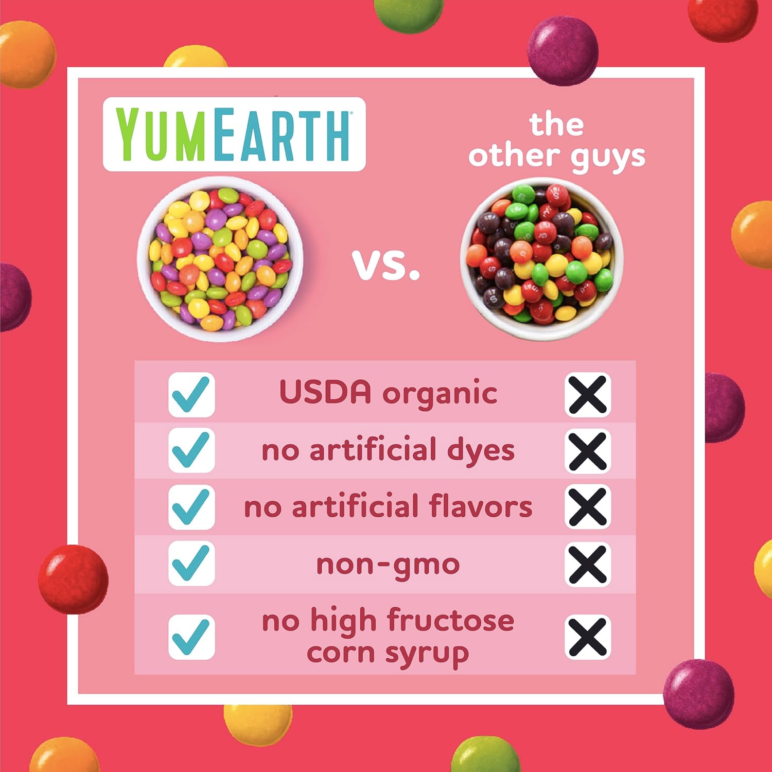 YumEarth Organic Giggles Chewy Candy - Allergy Friendly (Top 9 Free), No Artificial Dyes, Non GMO, Gluten Free, Vegan - Individually Wrapped Fruity Snack Packs - 0.5 Ounce (Pack of 10)