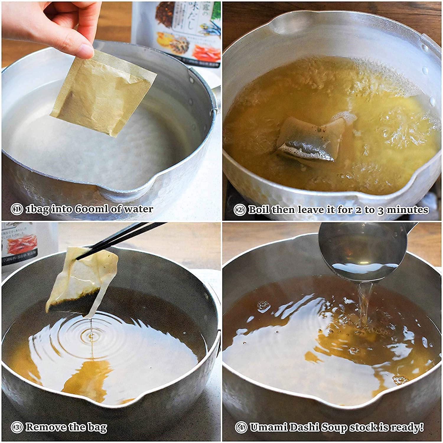 Chaganju Dashi Stock, Dashi Packet – Ramen Broth, Miso Soup, Udon, Shabu Shabu & Hot Pot Soup Base – Rich Umami Flavor, 8 Carefully Selected Ingredients – Authentic Japanese Umami Dashi, Made in Japan, 8g × 15pacs