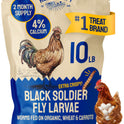 Hatortempt 10lb Dried Black Soldier Fly Larvae - More Calcium Than Mealworms for Chickens - High Protein Chicken Feed Treats for Laying Hens, Wild Birds and Duck Food