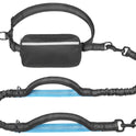 iYoShop Hands Free Dog Leash with Zipper Pouch, Dual Padded Handles and Durable Bungee for Walking, Jogging and Running Your Dog (Large, 25-120 lbs, Black)