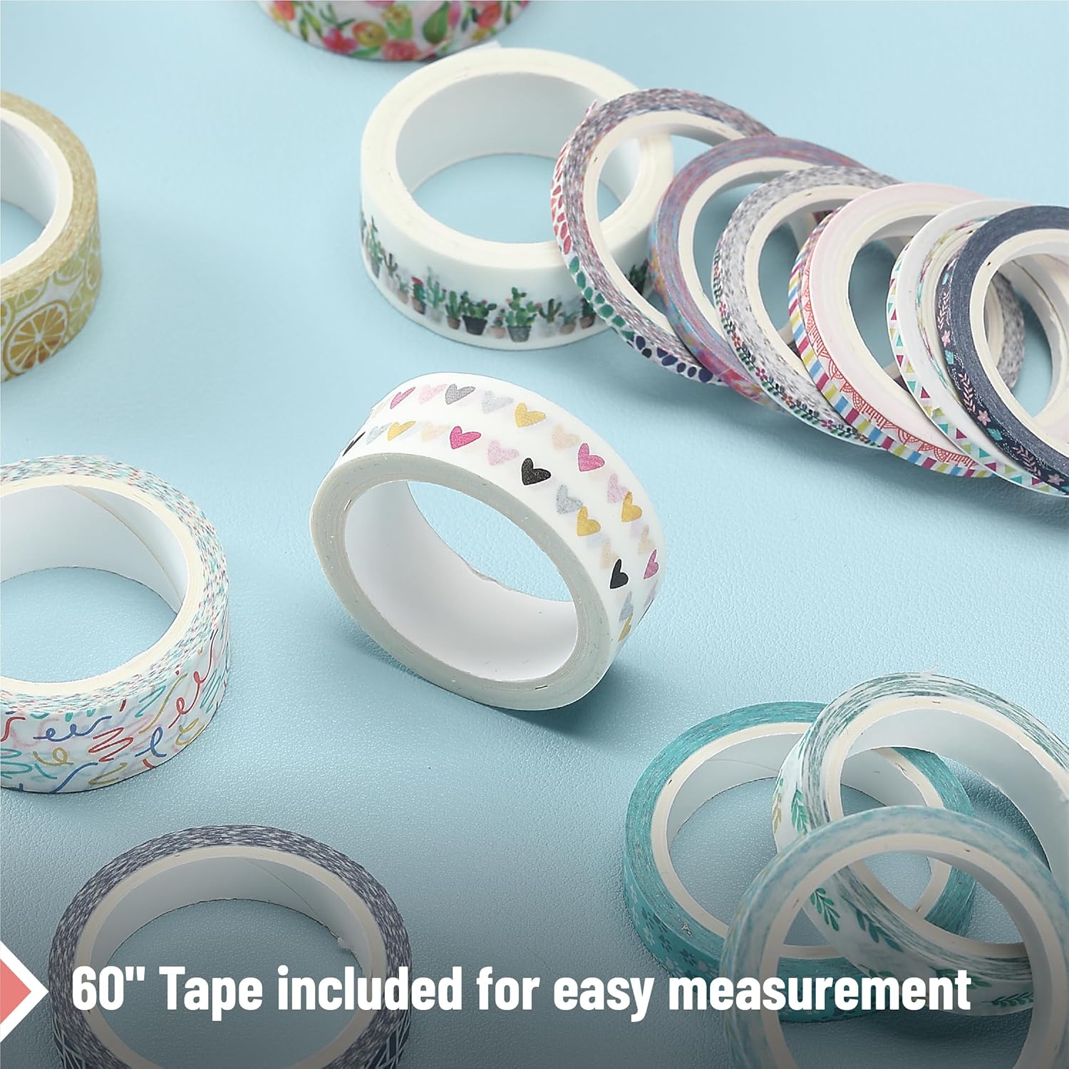 Mr. Pen- Washi Tape Set, 21 Rolls, Assorted Sizes, Floral Washi Tape for Journaling