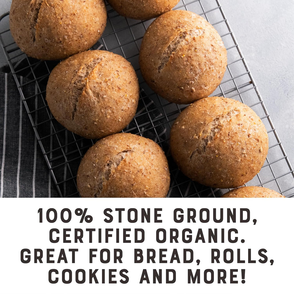 Bob's Red Mill Organic Whole Wheat Flour, 5lb (Pack of 1) - Non GMO, Whole Grain, Vegan, Kosher