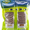PetSafe Rawhide Treat Ring Refills, Variety Pack, Size C, Original Rawhide and Peanut Butter Flavor, Replacement Treats Busy Buddy Treat Ring Holding Toys