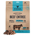 Vital Essentials Freeze Dried Dog Food, Raw Beef Crunchy Mini Nibs | Complete Meal or Topper | 96% Beef, Organs & Bone | Limited Ingredient, High Protein, Grain Free Dry Dog Food | 25 oz Bag