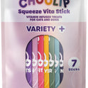 Choolip Squeeze Vita Stick Lickable Cat and Dog Treats - 7-Count Variety Pack - Creamy Puree with Multivitamins for Joints, Skin, Heart, Kidney, Liver, Eyes & Brain - Grain-Free & Vet-Formulated