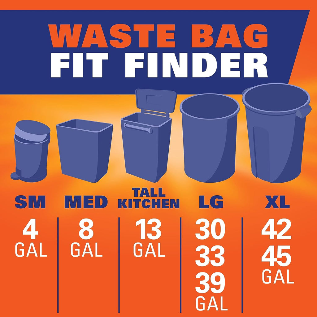 Hefty Blue Trash Bags, Blue, 13 Gallon, 60 Counthou