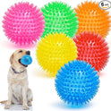 VITEVER 3.5” Squeaky Dog Toy Balls (6 Colors) Puppy Chew Toys for Teething, BPA Free Non-Toxic, Spikey Dog Balls for Medium, Large & Small Dogs, Durable Toys for Aggressive Chewers