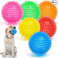 VITEVER 3.5” Squeaky Dog Toy Balls (6 Colors) Puppy Chew Toys for Teething, BPA Free Non-Toxic, Spikey Dog Balls for Medium, Large & Small Dogs, Durable Toys for Aggressive Chewers