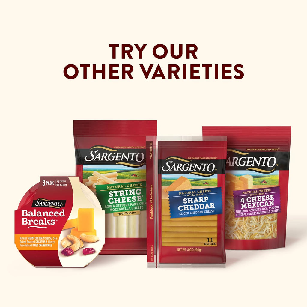 Sargento Natural Mozzarella String Cheese Sticks, 12-Count