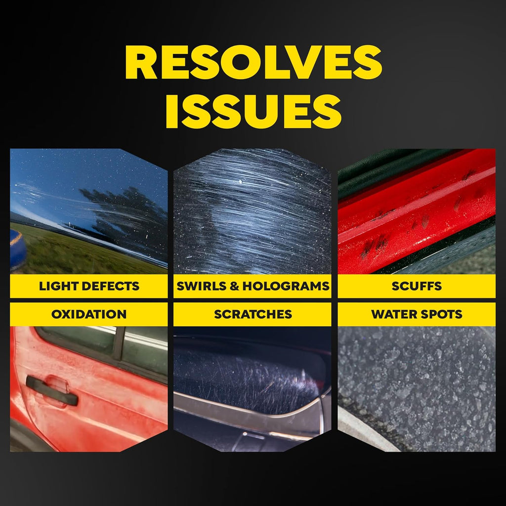 Meguiar’s Mirror Glaze M105 Ultra-Cut Compound, Pro-Grade Car Compound for Removing Scratches and Heavy Swirls, Restores Gloss and Clarity, Car Guy Gifts for Men and Women Who Love to Detail, 8 Oz