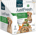 JustFoodForDogs JustFresh Wet Dog Food, Fresh Pet Meals and Toppers with No Preservatives, Resealable Package, Human Grade, Home-Cooked Chicken, 12 oz - 7 Pack