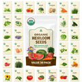 Back to the Roots 100% Heirloom Rescued Seeds, Variety Pack, 30ct of Organic Veggies, Herbs & Flowers to Prevent Waste (Assortment Varies)