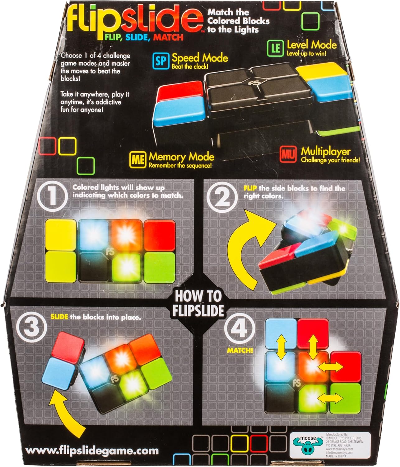 Moose Games, Flipslide Game | Fast-Paced Handheld Puzzle Toy for Kids & Teens | Gifts for Teen Boys and Girls, Stocking Stuffers for Smart Kids, Travel Game for Ages 8-13, Christmas Gifts for Teens