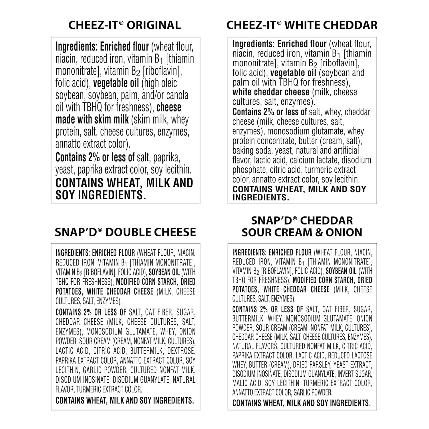 Cheez-It Cheese Crackers, Baked Snack Crackers, Lunch Snacks, Variety Pack (42 Packs)