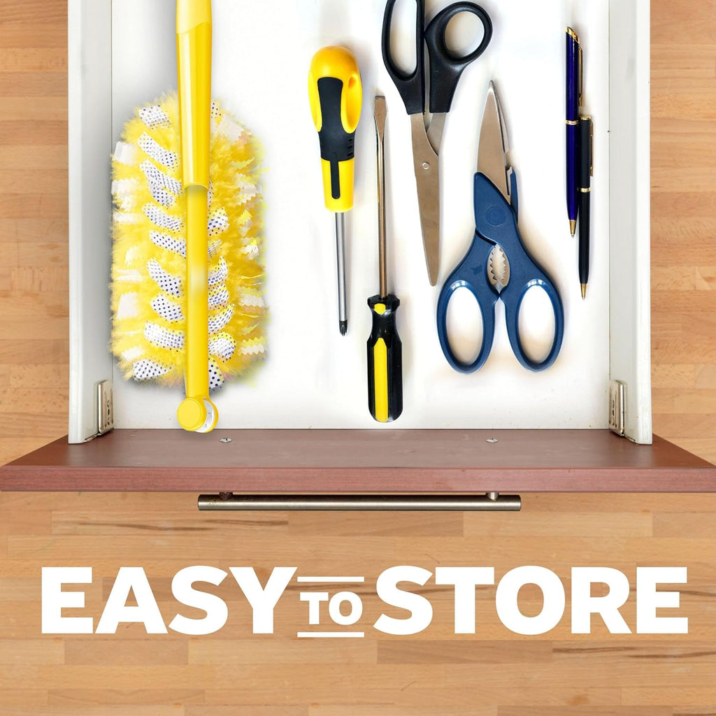 Swiffer Duster Heavy Duty Dusting Kit, Cleaning Supplies, 3 ft Extended Handle, 1 Duster, 12 Refills
