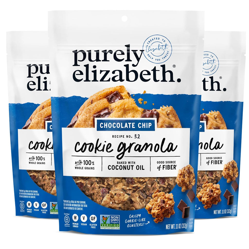 Purely Elizabeth Cookie Granola Chocolate Chip 11 OZ (3 Pack)