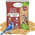 Happy Wings Shelled Peanuts Seeds Wild Bird Food - 5 Pounds I No Grow Seed I Bird Seed for Wild Birds
